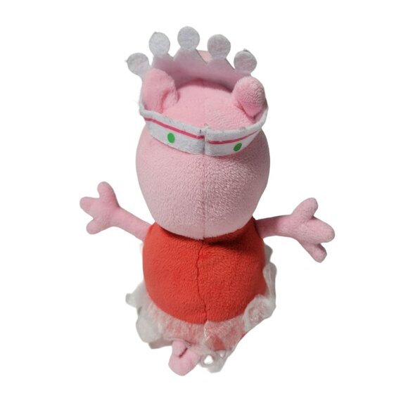 TY Peppa Pig Ballerina 8 inch Plush Crown Tutu Nick Jr Stuffed Animal Toy - Picture 4 of 7